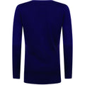 Purple - Back - Henbury Ladies-Womens V-Neck Button Fine Knit Cardigan