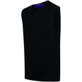 Navy - Lifestyle - Henbury Mens Sleeveless 12 Gauge V-Neck Fine Knit Jumper