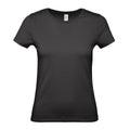 Black - Front - B&C Womens-Ladies #E150 T-Shirt