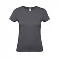 Dark Grey - Front - B&C Womens-Ladies #E150 T-Shirt