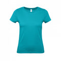 Real Turquoise - Front - B&C Womens-Ladies #E150 T-Shirt