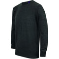 Grey Marl - Lifestyle - Henbury Mens Crew Neck 12 Gauge Fine Knit Jumper - Sweatshirt