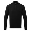 Black - Front - Asquith & Fox Mens Cotton Blend Zip Sweatshirt