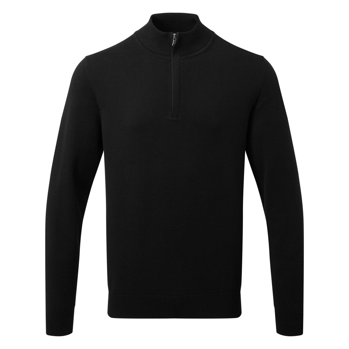 French Navy - Side - Asquith & Fox Mens Cotton Blend Zip Sweatshirt
