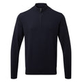French Navy - Front - Asquith & Fox Mens Cotton Blend Zip Sweatshirt