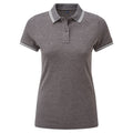 Charcoal-White - Front - Asquith & Fox Womens-Ladies Classic Fit Tipped Polo