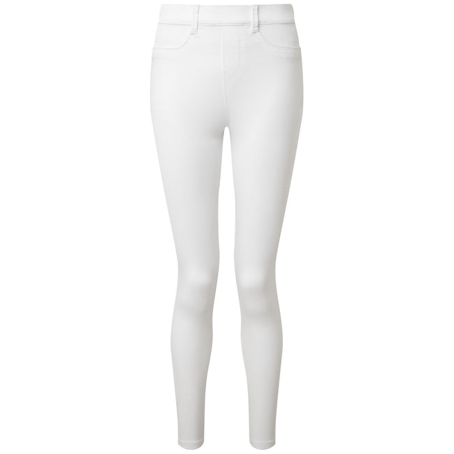 White - Front - Asquith & Fox Womens-Ladies Classic Fit Jeggings