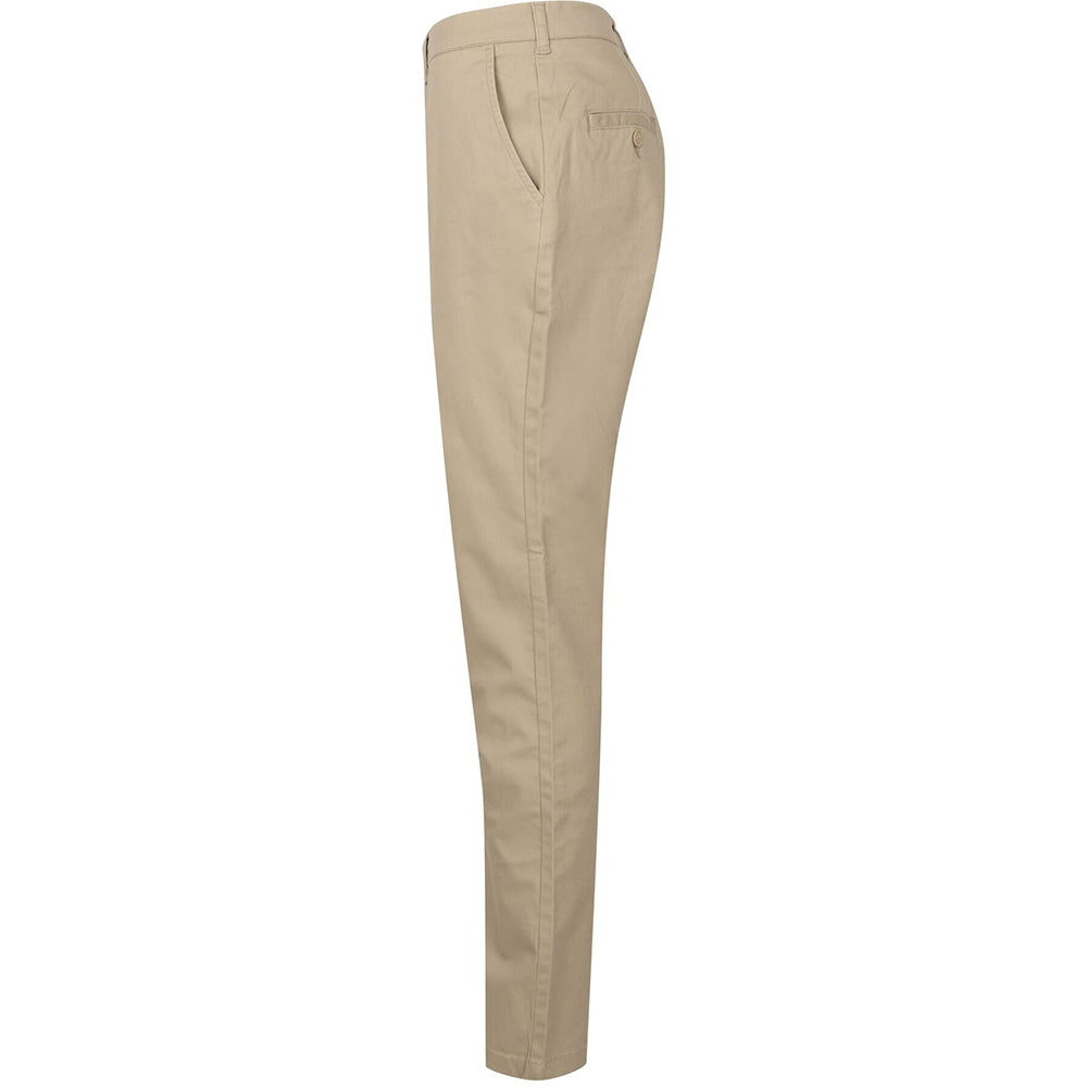 Stone - Side - Henbury Womens-Ladies Stretch Chinos