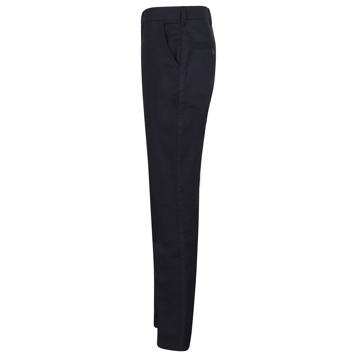 Navy - Side - Henbury Womens-Ladies Stretch Chinos