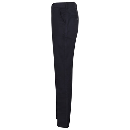 Navy - Side - Henbury Womens-Ladies Stretch Chinos