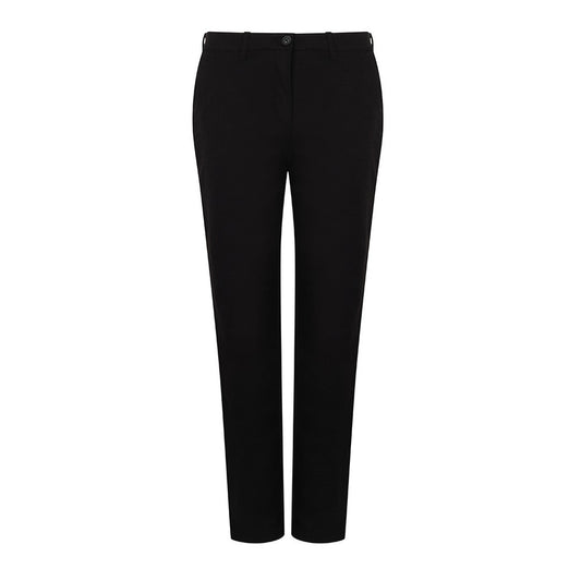 Black - Front - Henbury Womens-Ladies Stretch Chinos