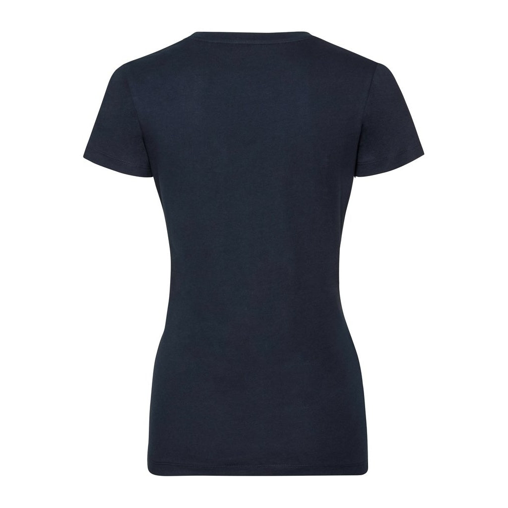 French Navy - Back - Russell Womens-Ladies Authentic Pure Organic Tee