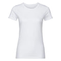 White - Front - Russell Womens-Ladies Authentic Pure Organic Tee