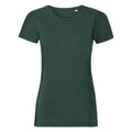 Bottle Green - Front - Russell Womens-Ladies Authentic Pure Organic Tee