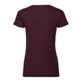 Burgundy - Back - Russell Womens-Ladies Authentic Pure Organic Tee