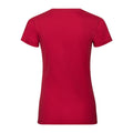 Classic Red - Back - Russell Womens-Ladies Authentic Pure Organic Tee