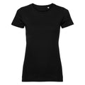 Black - Front - Russell Womens-Ladies Authentic Pure Organic Tee