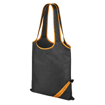 Black-Orange - Front - Result Core Compact Shopping Bag (Pack of 2)
