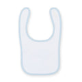 White- Pale Blue - Front - Larkwood Baby Unisex Plain & Contrast Bib (Pack of 2)