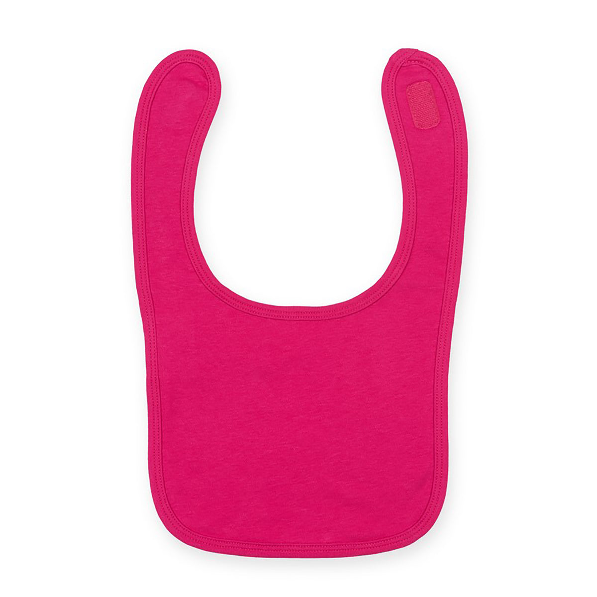 Fuchsia - Front - Larkwood Baby Unisex Plain & Contrast Bib (Pack of 2)