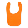 Orange - Front - Larkwood Baby Unisex Plain & Contrast Bib (Pack of 2)