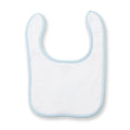 White-Pale Blue - Front - Larkwood Plain Baby Bib (Pack of 2)