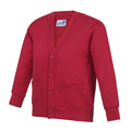 Red - Front - AWDis Academy Childrens-Kids Button Up School Cardigan (Pack of 2)