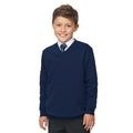 Navy - Back - AWDis Academy Childrens-Kids Junior V Neck School Jumper-Sweatshirt (Pack of 2)