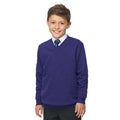 Purple - Back - AWDis Academy Childrens-Kids Junior V Neck School Jumper-Sweatshirt (Pack of 2)