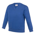 Royal Blue - Front - AWDis Academy Childrens-Kids Junior V Neck School Jumper-Sweatshirt (Pack of 2)