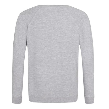 Grey - Back - AWDis Academy Childrens-Kids Crew Neck Raglan School Sweatshirt (Pack of 2)
