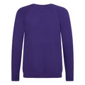 Purple - Back - AWDis Academy Childrens-Kids Crew Neck Raglan School Sweatshirt (Pack of 2)