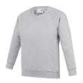 Grey - Front - AWDis Academy Childrens-Kids Crew Neck Raglan School Sweatshirt (Pack of 2)