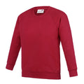 Red - Front - AWDis Academy Childrens-Kids Crew Neck Raglan School Sweatshirt (Pack of 2)