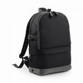 Black - Front - BagBase Backpack - Rucksack Bag (18 Litres Laptop Up To 15.6 Inch) (Pack of 2)