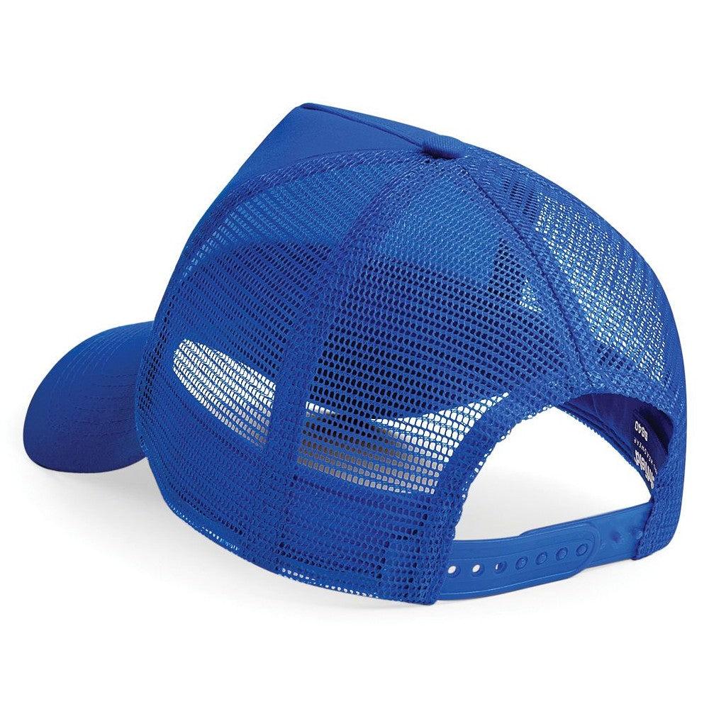 Bright Royal-Bright Royal - Back - Beechfield Mens Half Mesh Trucker Cap - Headwear (Pack of 2)