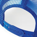 Bright Royal-White - Side - Beechfield Mens Half Mesh Trucker Cap - Headwear (Pack of 2)
