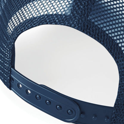 French Navy-French Navy - Side - Beechfield Mens Half Mesh Trucker Cap - Headwear (Pack of 2)