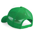 Pure Green-White - Back - Beechfield Mens Half Mesh Trucker Cap - Headwear (Pack of 2)