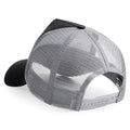 Black- Light Grey - Back - Beechfield Mens Half Mesh Trucker Cap - Headwear (Pack of 2)