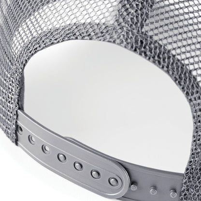 Black- Light Grey - Side - Beechfield Mens Half Mesh Trucker Cap - Headwear (Pack of 2)