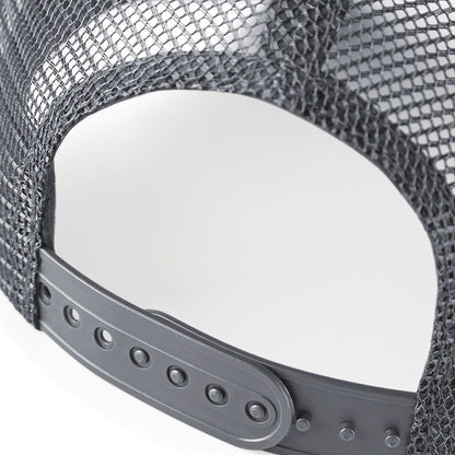 Graphite Grey-Graphite Grey - Side - Beechfield Mens Half Mesh Trucker Cap - Headwear (Pack of 2)