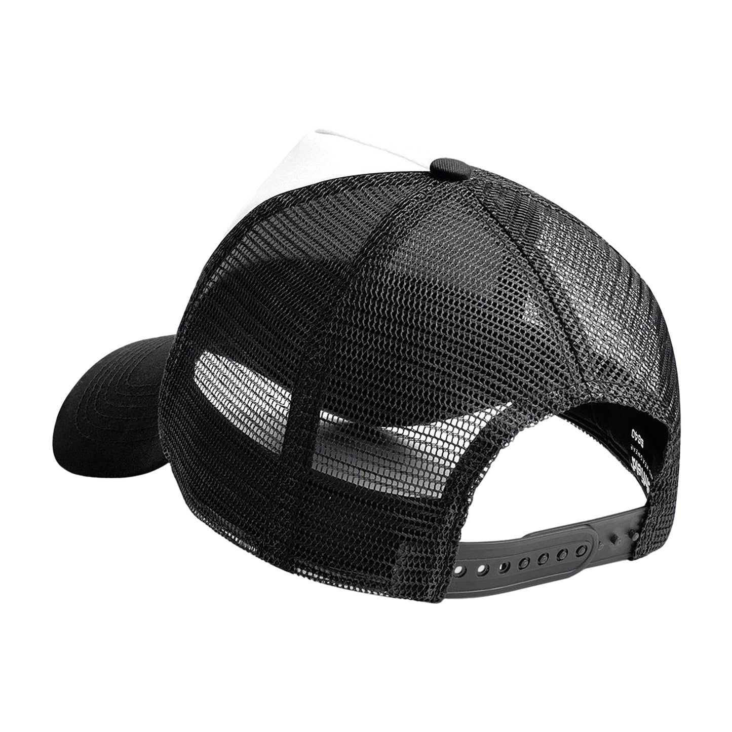 Black-White - Back - Beechfield Mens Half Mesh Trucker Cap - Headwear (Pack of 2)