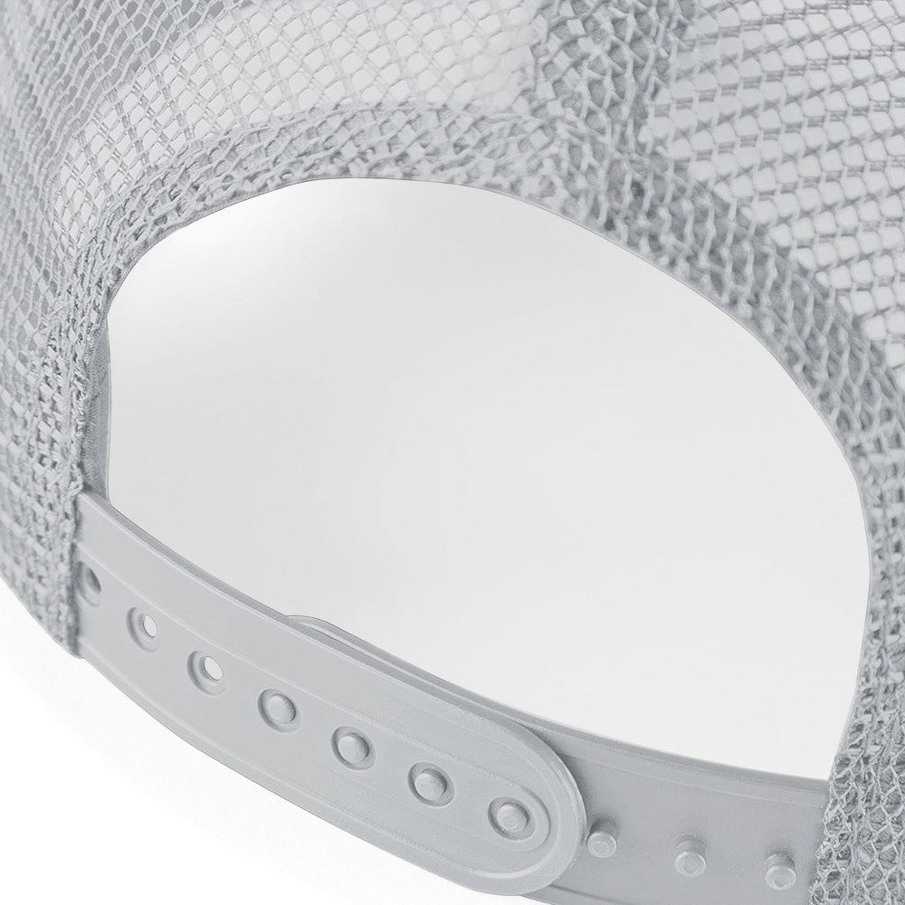 Light Grey- Light Grey - Side - Beechfield Mens Half Mesh Trucker Cap - Headwear (Pack of 2)