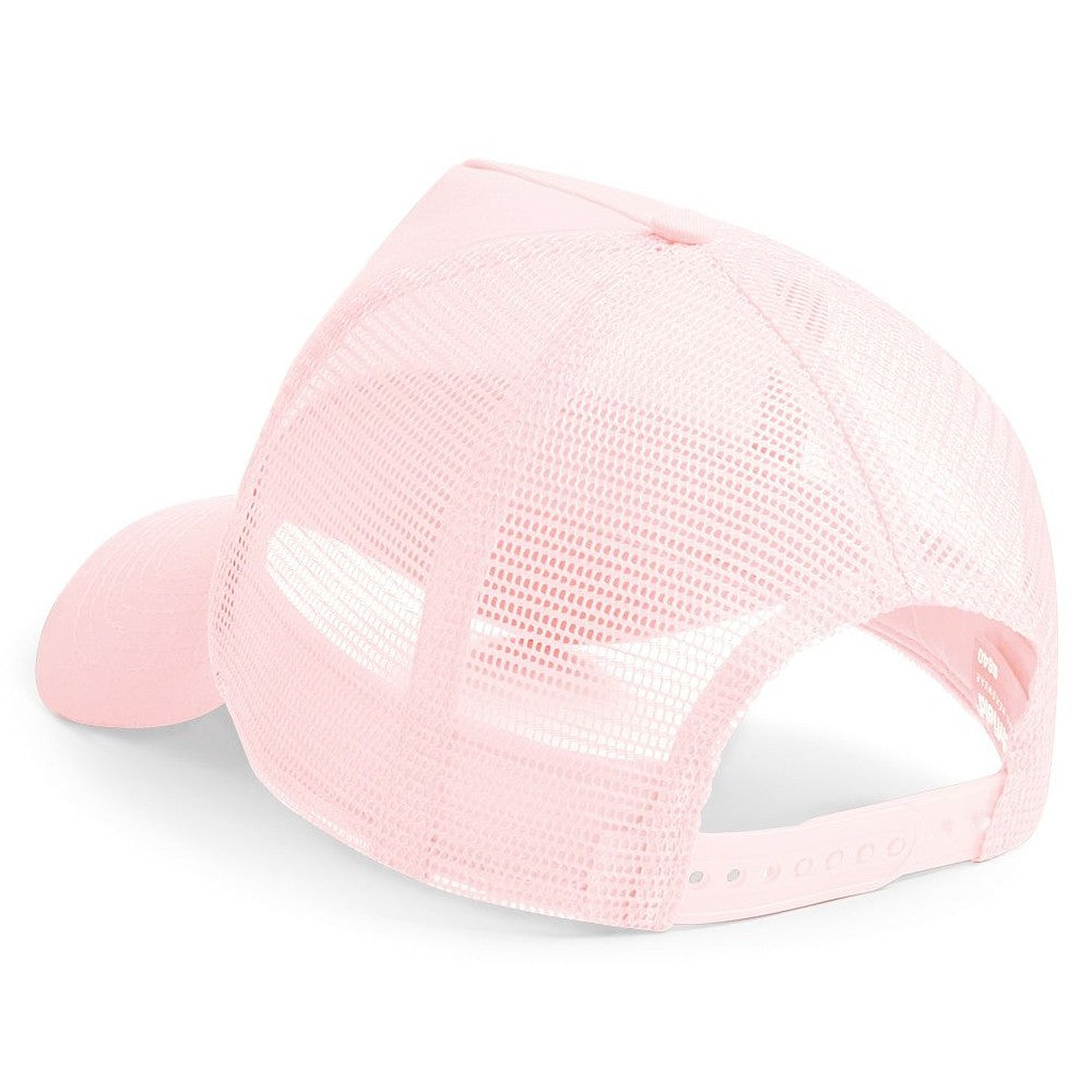Pastel Pink- Pastel Pink - Back - Beechfield Mens Half Mesh Trucker Cap - Headwear (Pack of 2)