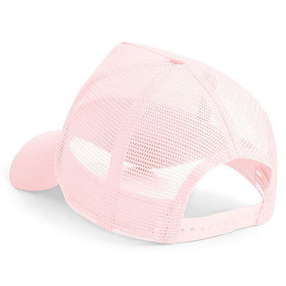 Pastel Pink- Pastel Pink - Back - Beechfield Mens Half Mesh Trucker Cap - Headwear (Pack of 2)