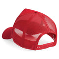 Classic Red-Classic Red - Back - Beechfield Mens Half Mesh Trucker Cap - Headwear (Pack of 2)
