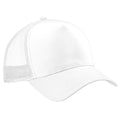 White-White - Front - Beechfield Mens Half Mesh Trucker Cap - Headwear (Pack of 2)