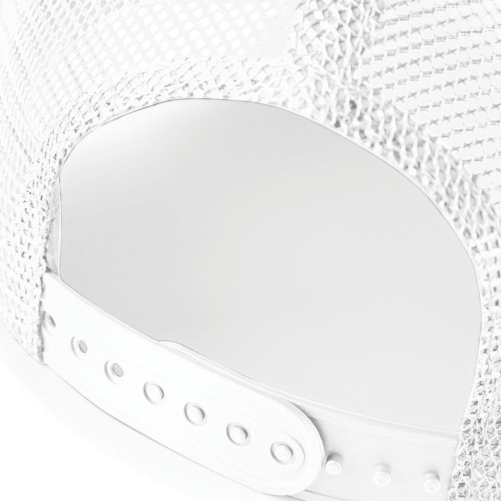 White-White - Side - Beechfield Mens Half Mesh Trucker Cap - Headwear (Pack of 2)