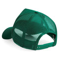 Bottle Green-Bottle Green - Back - Beechfield Mens Half Mesh Trucker Cap - Headwear (Pack of 2)